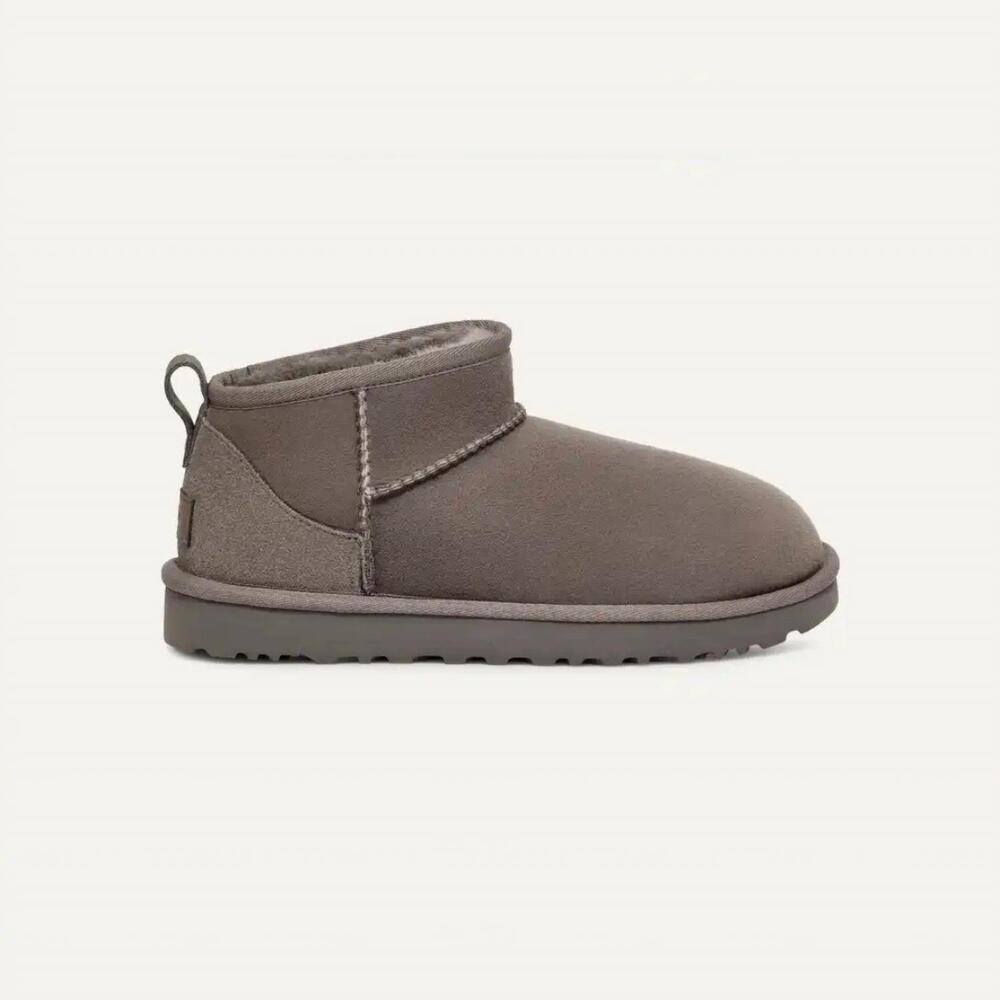 NEW UGG women classic ultra mini boot in grey - Picture 2 of 5